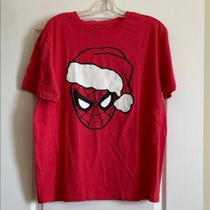 NEW large Marvel Spiderman Christmas T-shirt